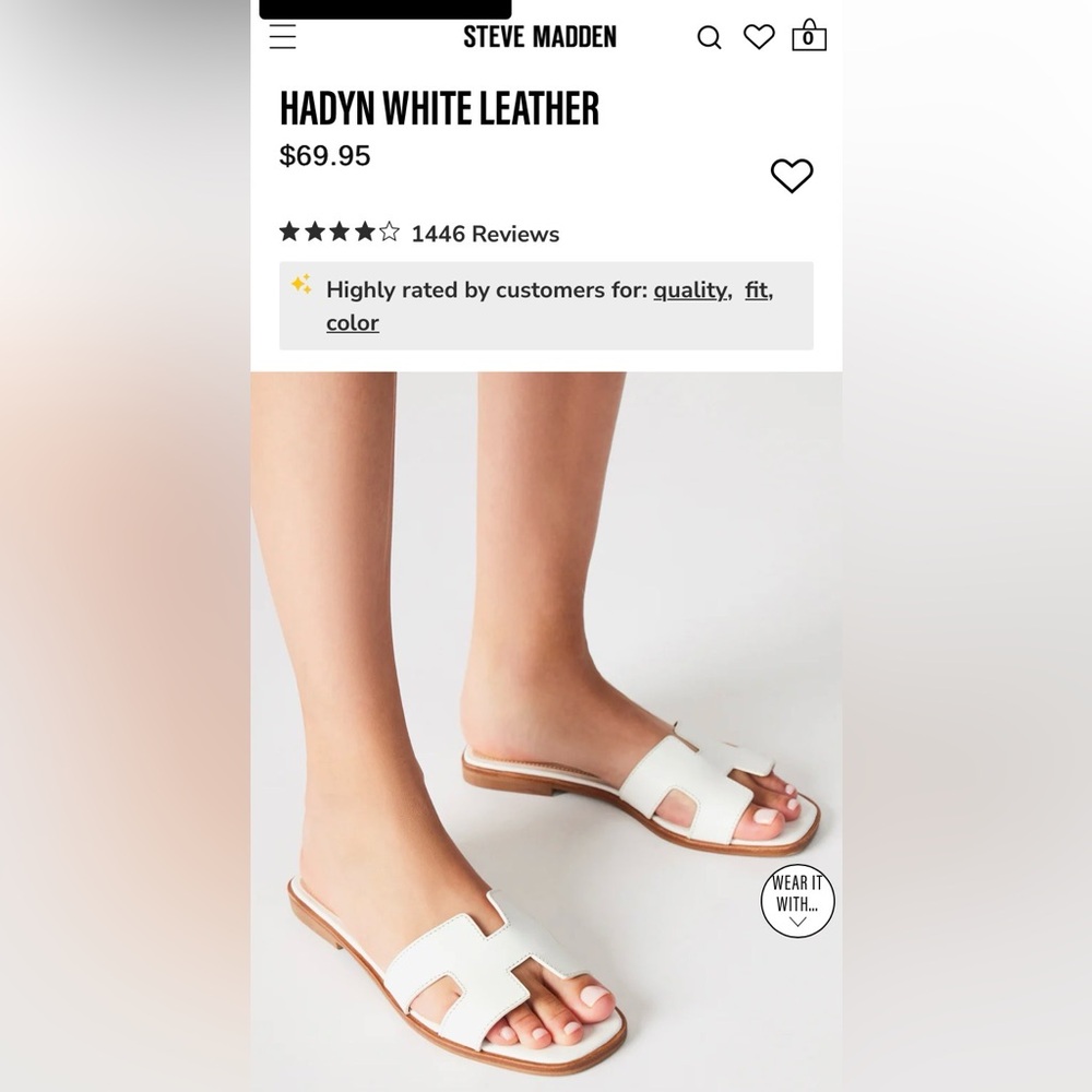 Steve Madden Women’s White Slide Sandals